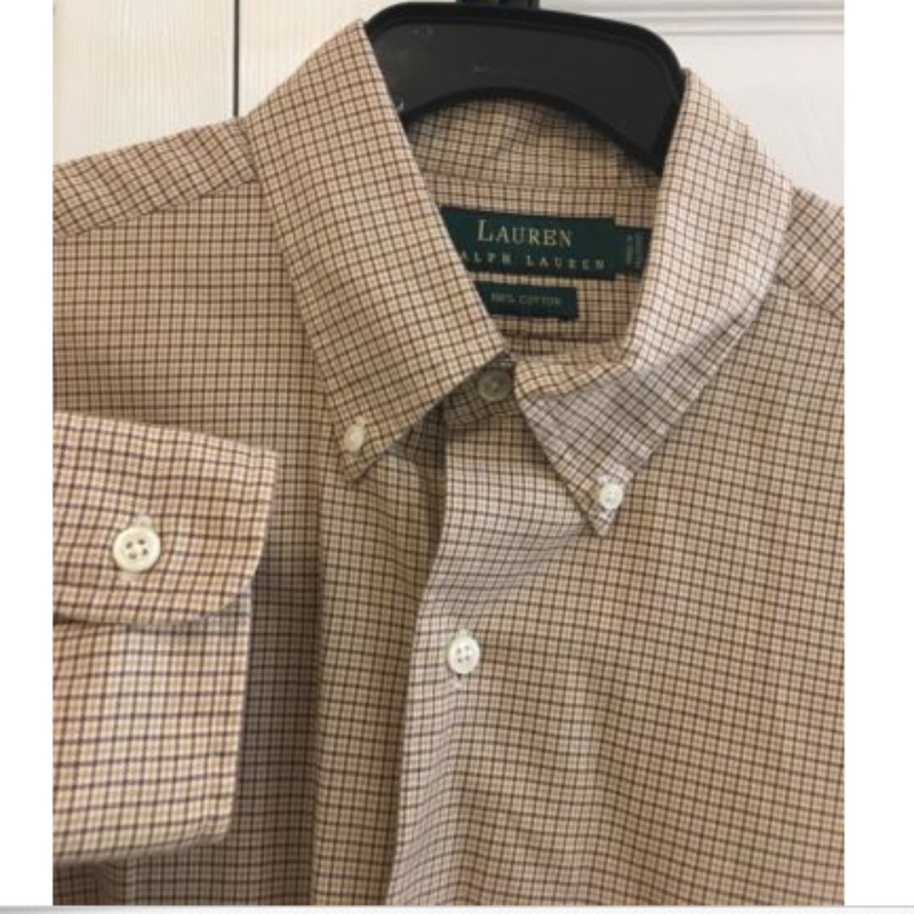 Ralph Lauren Plaid Cotton Button Down Shirt